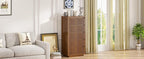 Fluted Tall 5 Drawer Dresser, Mid Century Dresser - Image 8
