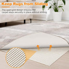 Songrey Non-Slip Rug Pad 2x4 FT, Extra Thick Carpet Pads - Image 5