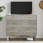 Dresser for Bedroom with 8-Drawer, X-Shape Base & Adjustable Center Leg - Image 5