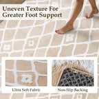Beige 8x10 Area Rug Moroccan Shag Living Room Washable Carpet Soft Non Shedding - Image 2
