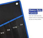3-Pieces Roll Up Wrench Pouch Metric & SAE, Heavy Duty Canvas Tool Wrench - Image 4