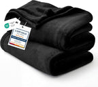 Bedsure GentleSoft Fleece Blanket California King Size Black by BEDSURE