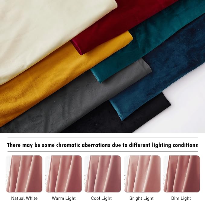 RYB Home Soft Velvet Curtain for Home Decoration, Wild Rose Room Darkening - Image 7