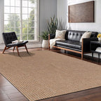 Easy Jute Rug 6x9 Indoor Outdoor Natural Rugs Solid Fiber Rug Woven Area Rug by LenaRug