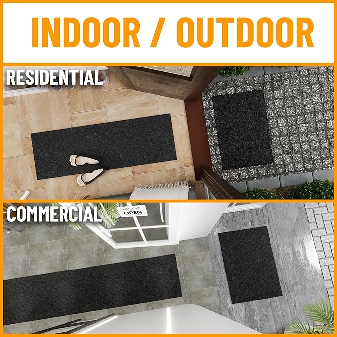 Ottomanson Commercial Scrape Rib Entry Mat – Heavy Duty Ribbed Floor Mat - Image 2
