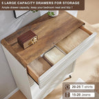RedLemon 5 Drawers Dresser for Bedroom, Chest of Drawers - Image 3