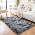 duduta Grey Plush Area Rugs for Bedroom 5x8 ft, Fluffy Carpet for Living Room by Duduta