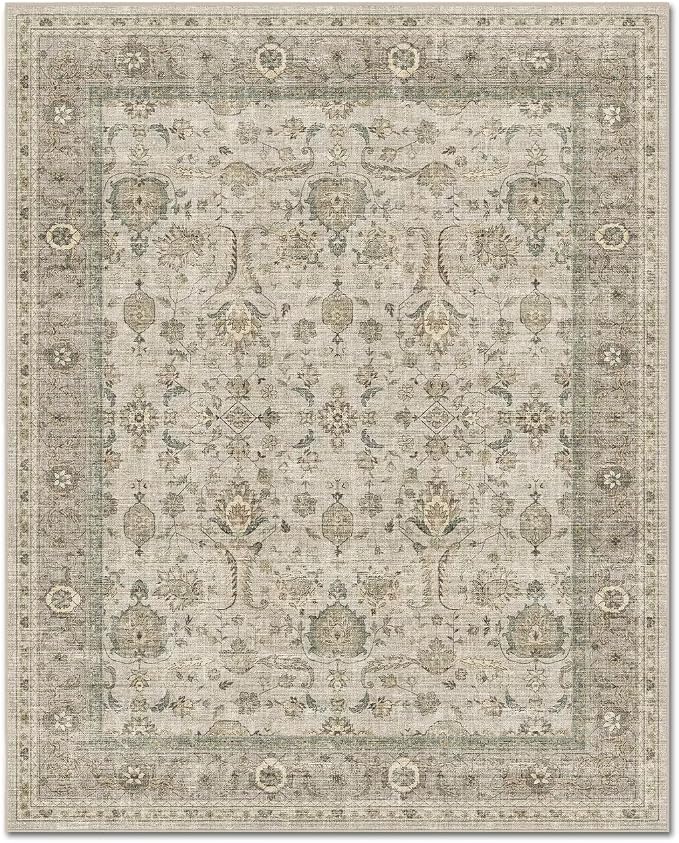 Washable 5x7 Area Rugs for Living Room, Boho Non-Slip Vintage Distress Rugs for - Image 8