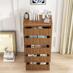 Fluted Tall 5 Drawer Dresser, Mid Century Dresser - Image 5