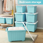 Nazhura 72 Quart Plastic Storage Bin, Stackable and Nestable Storage Boxes - Image 7