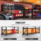68” W Metal Shelf Heavy Duty, 8000LBS Metal Garage Shelving Units, 4 Tier - Image 4