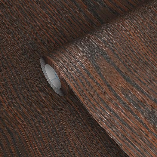 GSCIT Club Brown Walnut Wallpaper, 24 inch X 25ft Self Adhesive Wood Grain by GSCITCLUBEDGEBANDING