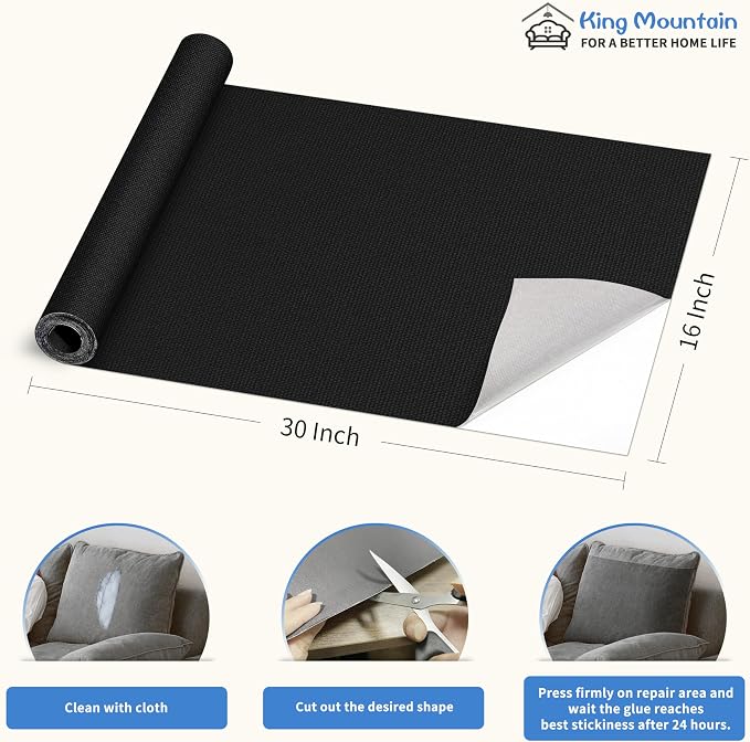 KING MOUNTAIN Canvas Repair Patch 16×30 Inch Self-Adhesive Waterproof Fabric - Image 4