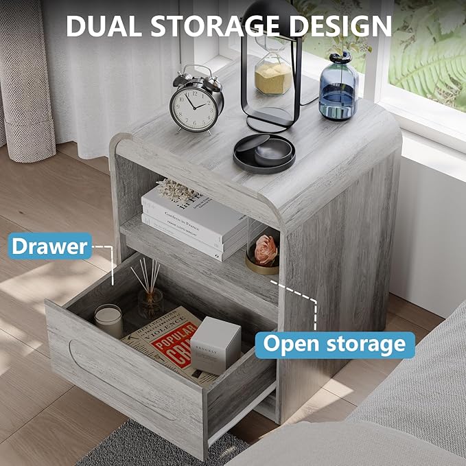 4 Pcs Bedroom Set, Dresser and Nightstand Sets, Modern Wooden Tall 6 Drawer - Image 5
