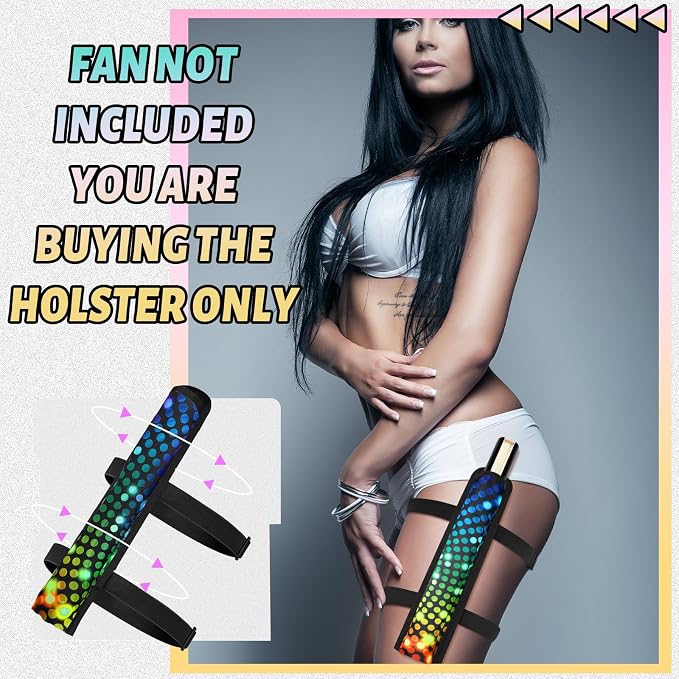 Summer Rave Fan Thigh Holster Rave Fan Holder Folding Hand Pouch Foldable - Image 4