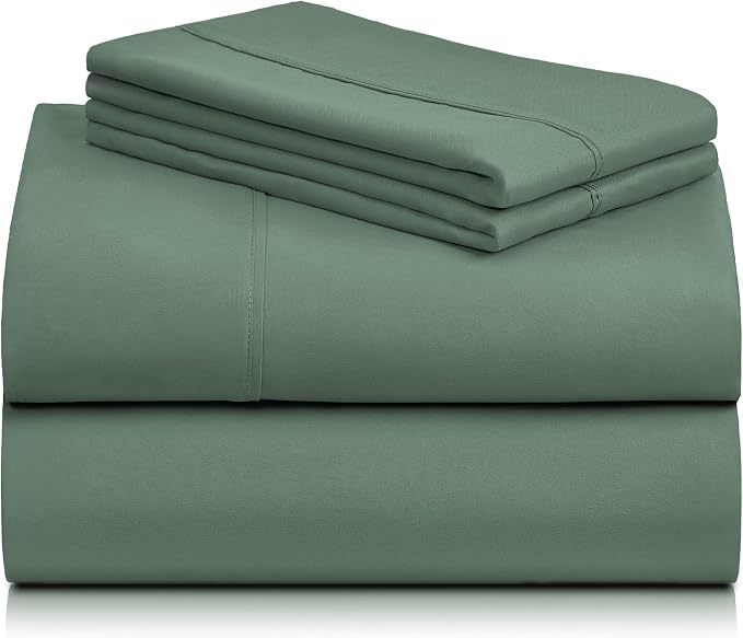 LuxClub 4 PC California King Sheet Set, Deep Pockets Wrinkle Free Cooling Bed - Image 9
