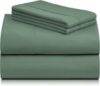 LuxClub 4 PC California King Sheet Set, Deep Pockets Wrinkle Free Cooling Bed - Image 9