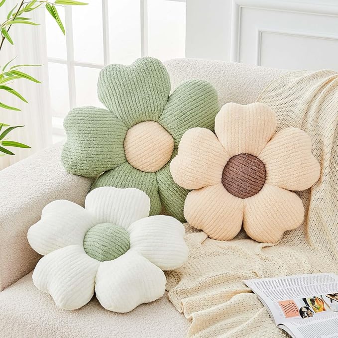 Kcvvcr Flower Throw Pillow, Cute Flower Shaped Pillow Decorative Throw Pillow - Image 3