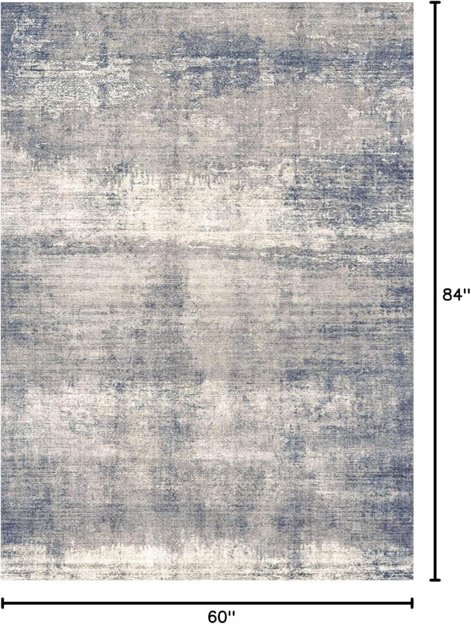 5x7 Area Rugs - Ultra-Thin Washable Rug - Modern Abstract Style - Image 2