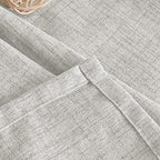YoungsTex Light Grey Linen Curtains 68 Inch Length - Image 8