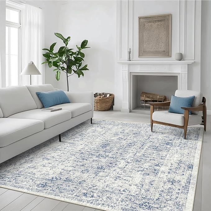 4x6 Rug, Small Area Rug for Living Room, Machine Washable Non-Slip Throw Rug - Image 2