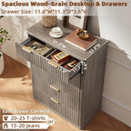 LEYAOYAO Fluted Dressers & Nightstand Set of 4, Wood 48" Wide Dresser & 42" - Image 6