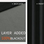 Joydeco Blackout Curtains 72 Inches Long 2 Panels Burg, Room Darkening Curtains - Image 3