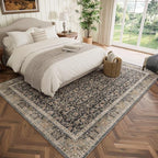 Washable 6x9 Area Rugs for Living Room, Boho Non-Slip Vintage Distress Large - Image 2
