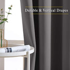 NICETOWN Grey Blackout Curtains 102 inches Long, Grommet Thermal Insulated - Image 5