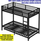 LUXIEE Upgraded & Stronger Heavy Duty Steel Twin XL Over Twin XL Bunk Bed Frame - Image 7