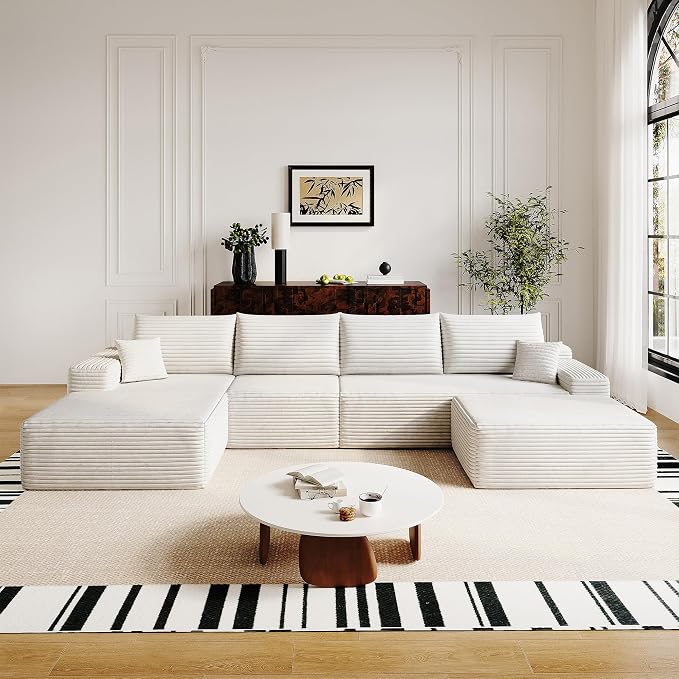 136" Sectional Couches for Living Room Modern Modular Sofa by AUGOP