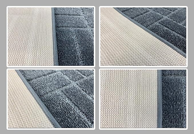 Custom Length Hallway Runner Rug, Slip Resistant, Bricks Anthracite, 26 Inch X - Image 6