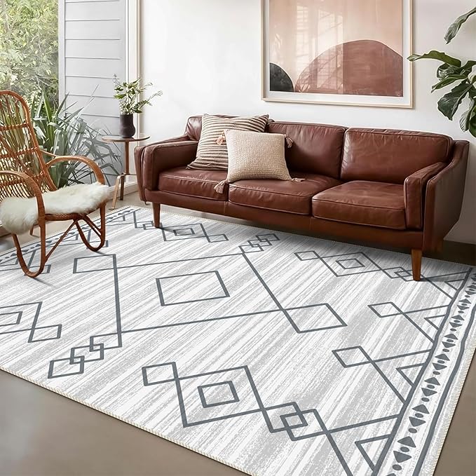 3x5 Rug, Small Area Rug for Living Room, Machine Washable Non-Slip Throw Rug - Image 2