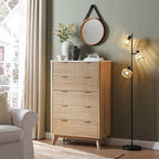 T4TREAM Fluted 5 Drawers Dresser, Curved Profile Design, Wood Drawer Organizer - Image 3