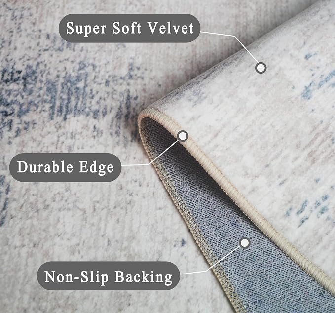 6x9 Area Rug, Ultra-Soft Washable Rug - Image 7