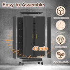 75" Metal Kitchen Pantry Cabinet, Cabinet - Image 6