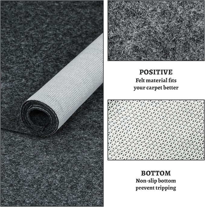 100% Waterproof Rug pad, 4x6 ft Area Rug Non-Slip Rug Pads, 1/4" Thick Carpet - Image 6