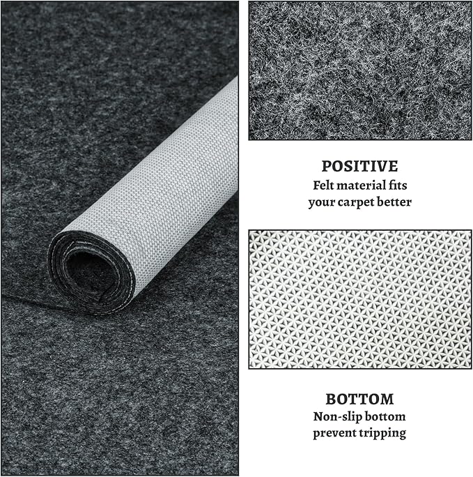 100% Waterproof Rug pad, 2x8 ft Area Rug Non-Slip Rug Pads, 1/4" Thick Carpet - Image 6