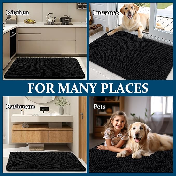 OLANLY Dog Door Mat for Muddy Paws 70x32, Absorbs Moisture and Dirt, Absorbent - Image 8