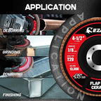 EZARC Ceramic Flap Discs 40 Grit, 4 1/2 x 7/8-Inch Flap Sanding Disc, Type 29 - Image 4