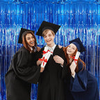 GOER 3.2 ft x 9.8 ft Metallic Tinsel Foil Fringe Curtains Party Photo Backdrop - Image 5
