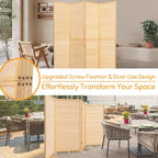 Bamboo Room Divider Folding Privacy Screens, Wall Divider - Image 10