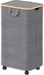 SpaceAid Laundry Hamper with Wheels and Lid, 26 Gal Rolling Clothes Basket with by SpaceAid