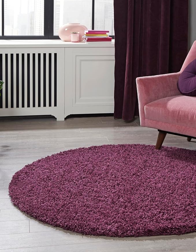Unique Loom Solid Shag Collection Area Rug - Image 4