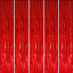 GOER 3.2 ft x 8.2 ft Metallic Tinsel Foil Fringe Curtains Party Photo Backdrop by GOER