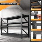 68” W Metal Shelf Heavy Duty, 8000LBS Metal Garage Shelving Units, 4 Tier - Image 8