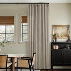 Burlywood Birch Pinch Pleated Linen Curtains 2 Panels by Twodrapes