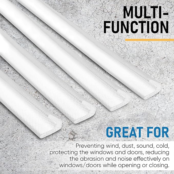 Adhesive V Shape Weatherstrip, Weather Stripping Door Seal Strip Foam Door - Image 5