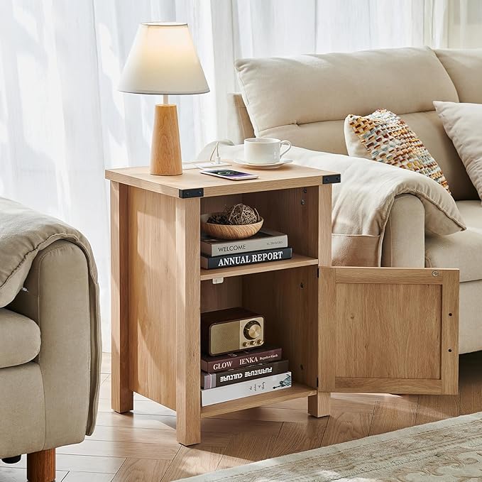 Joaxswe Boho Fluted Nightstand for Bedroom, Modern Accent Bedside Tables - Image 4