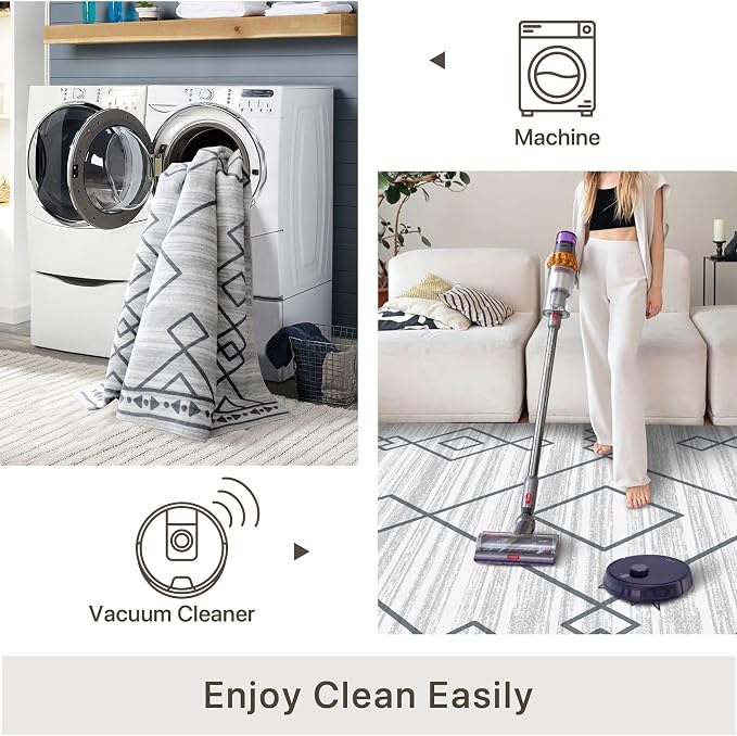 3x5 Rug, Small Area Rug for Living Room, Machine Washable Non-Slip Throw Rug - Image 5